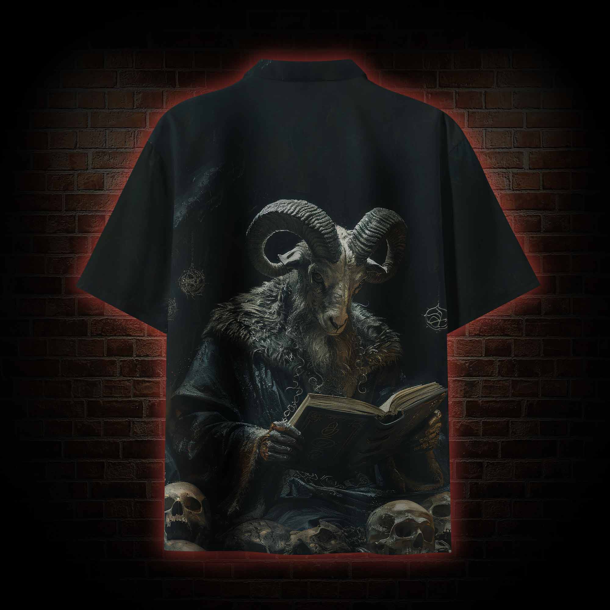 The Goat Devil Reading Button-up Shirt