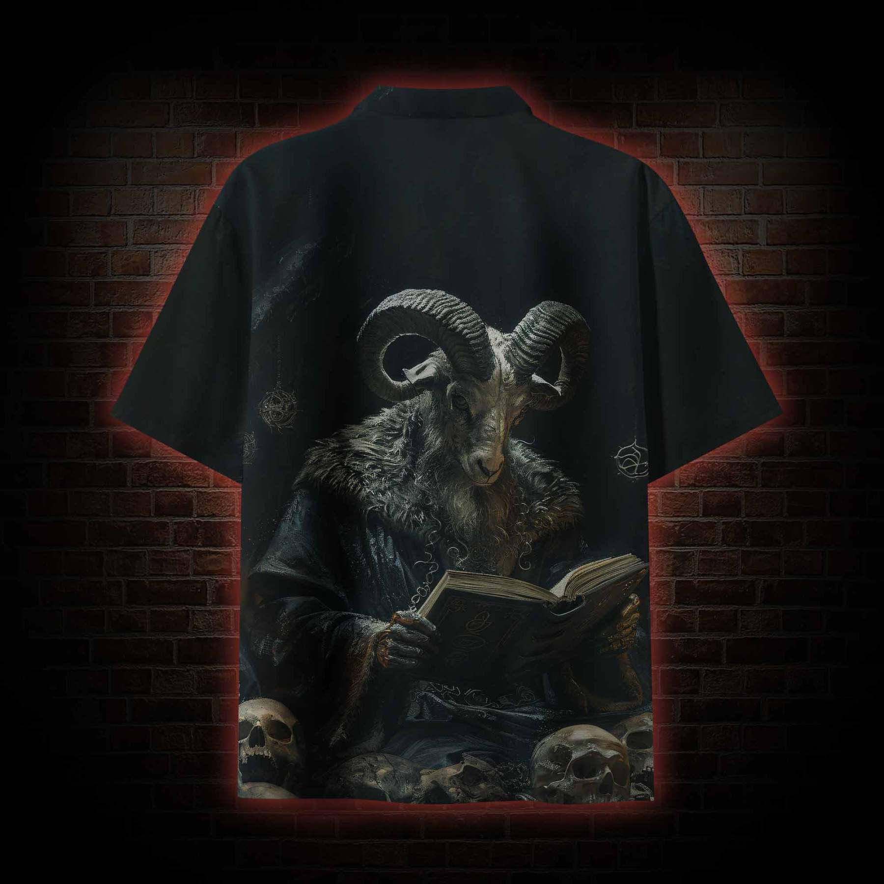 The Goat Devil Reading Button-up Shirt