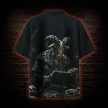 The Goat Devil Reading Button-up Shirt