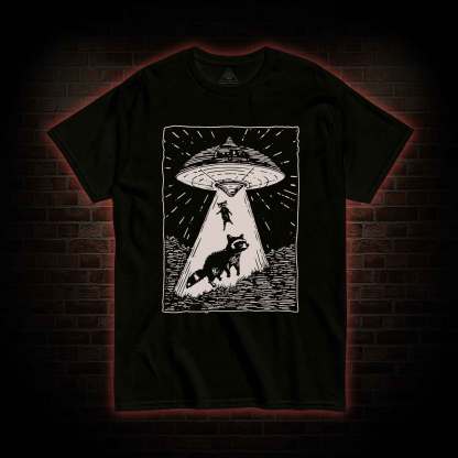UFO and Raccoons T-shirt 