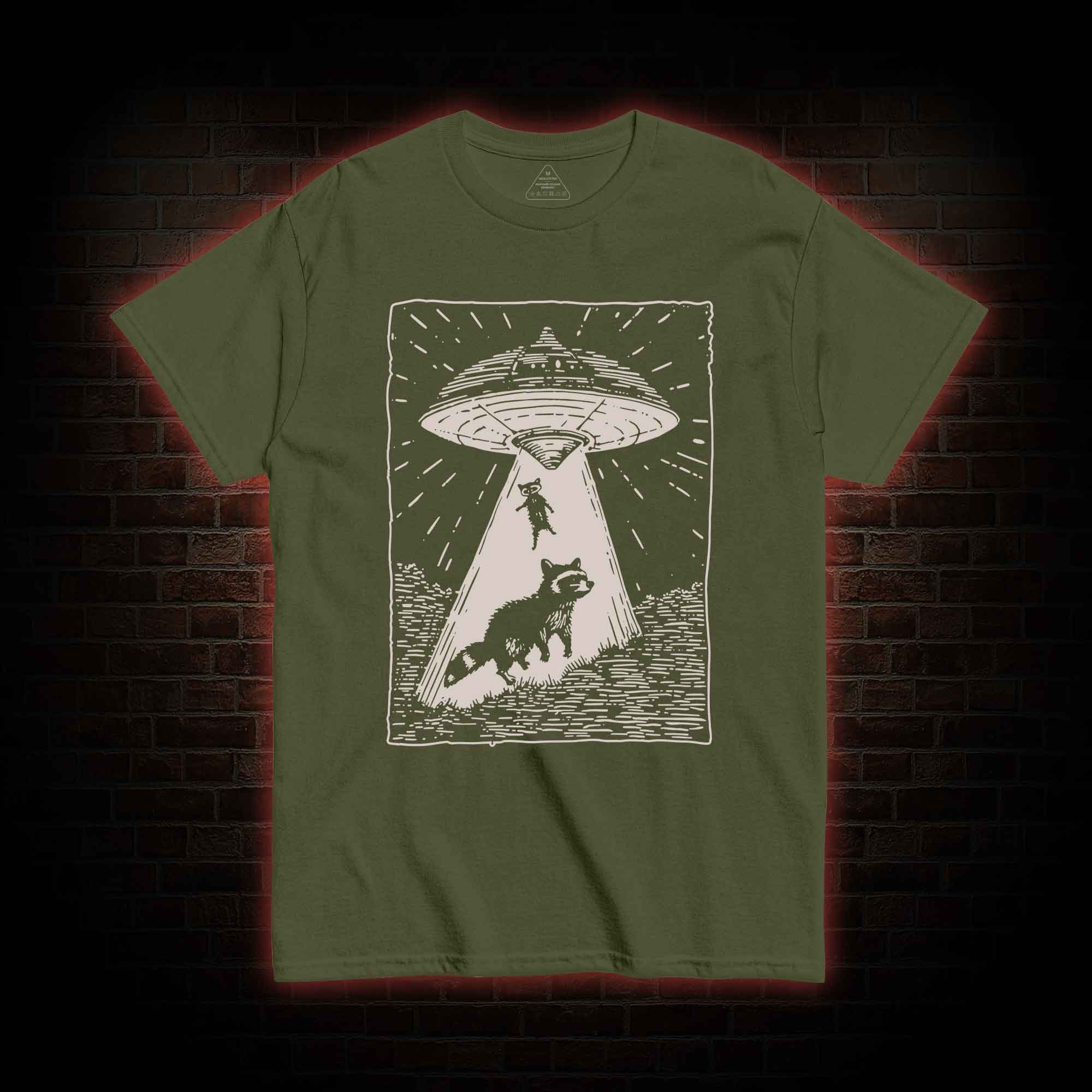 UFO and Raccoons T-shirt 