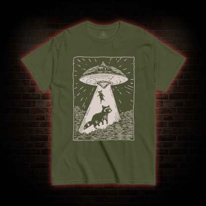 UFO and Raccoons T-shirt 