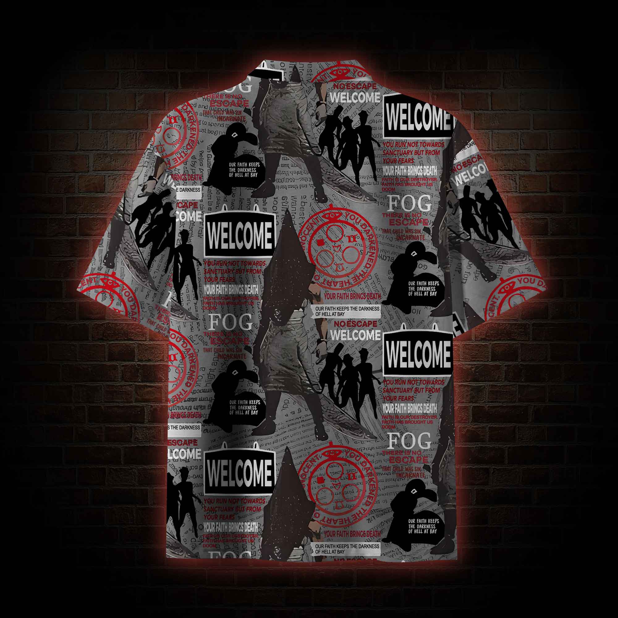 Red Pyramid Thing Button-up Shirt