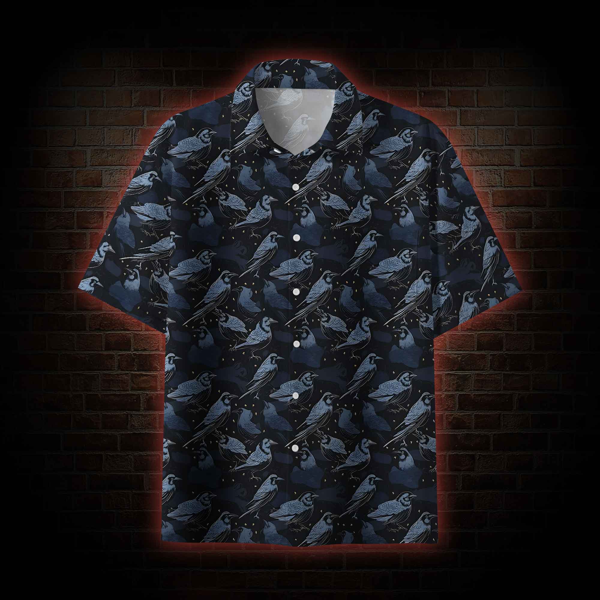 Crows at Night Button-up Shirt