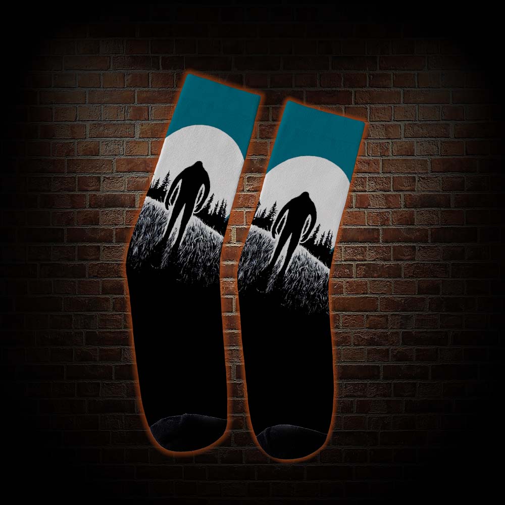 Bigfoot in a Forest Socks