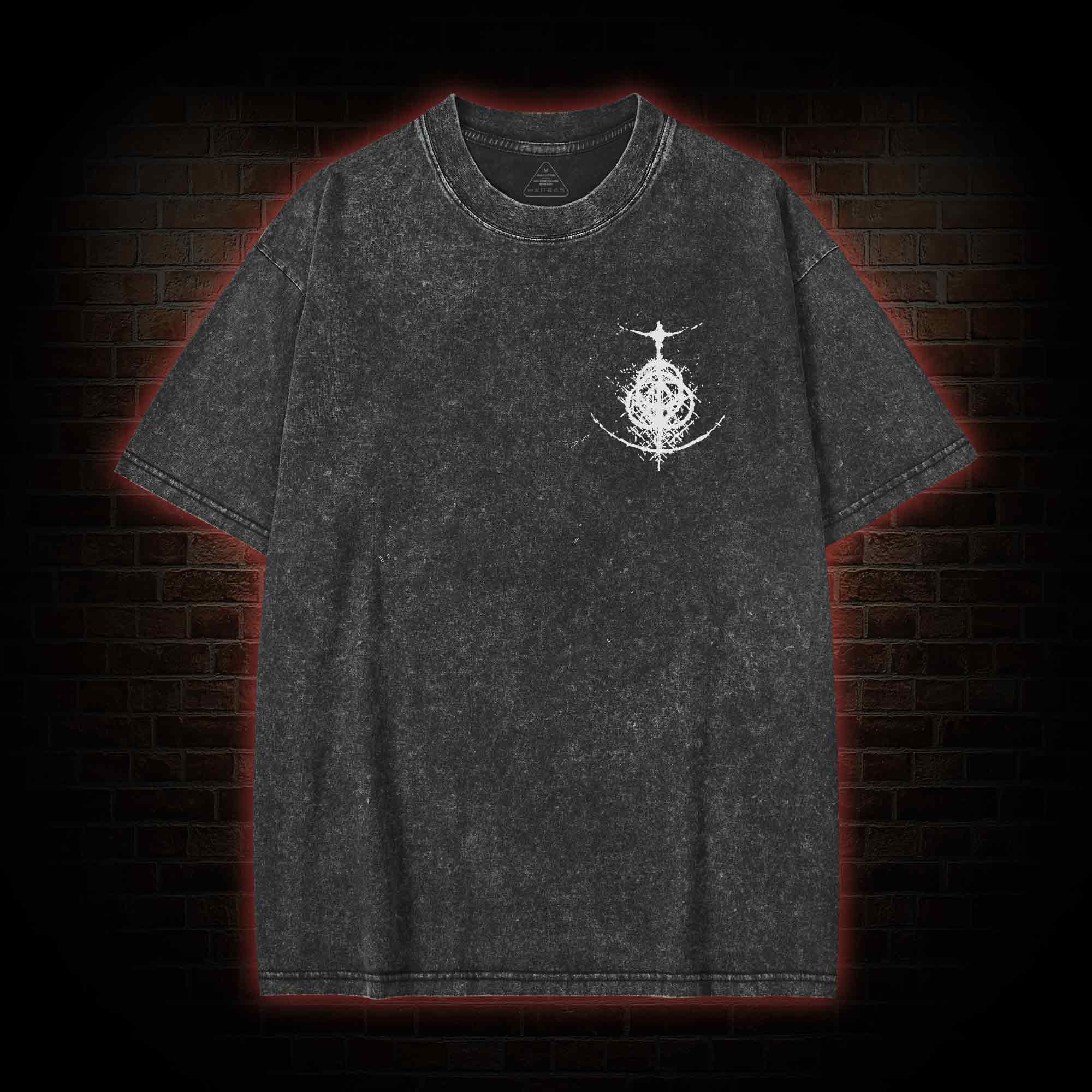 Maidenless Front Back Washed T-shirt