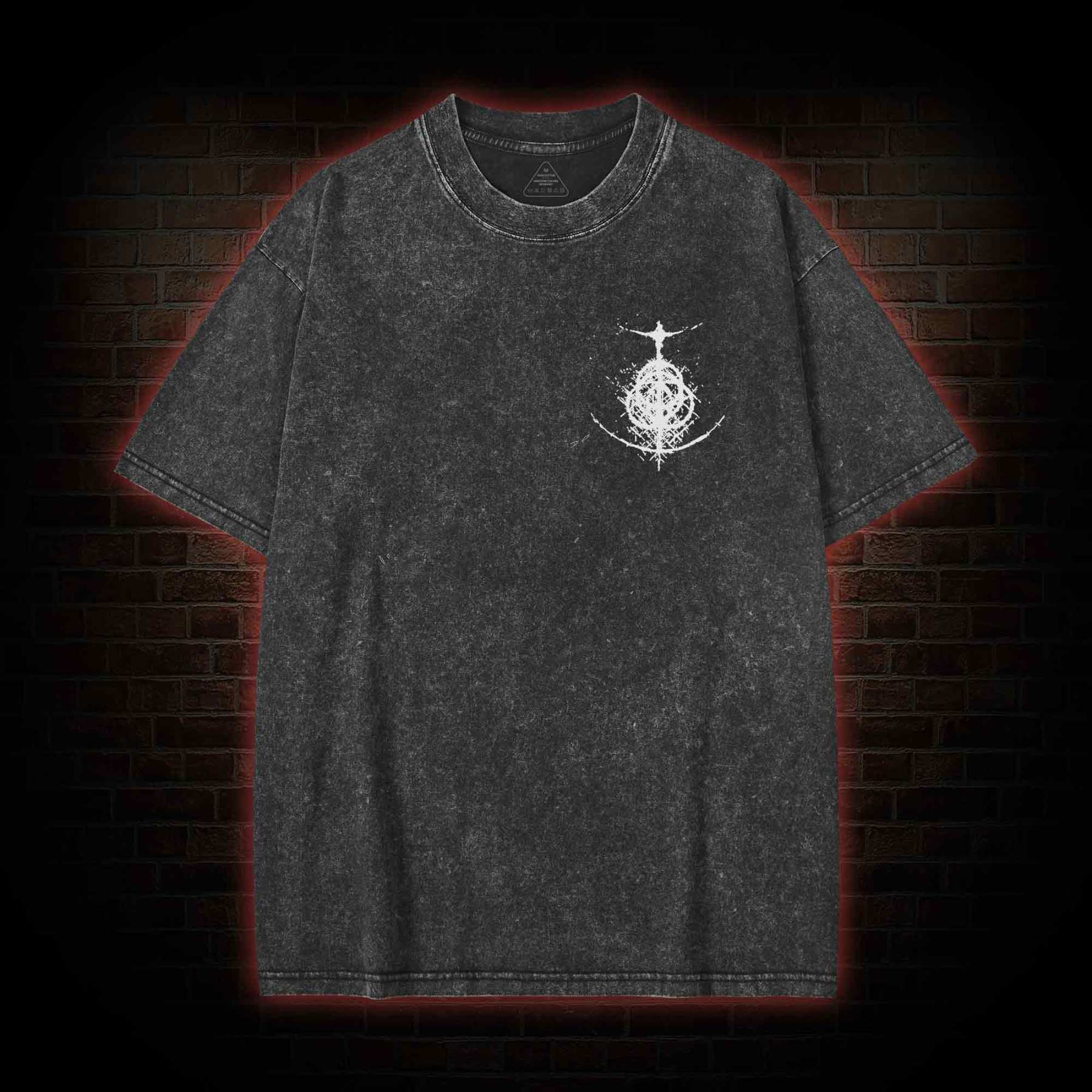 Maidenless Front Back Washed T-shirt