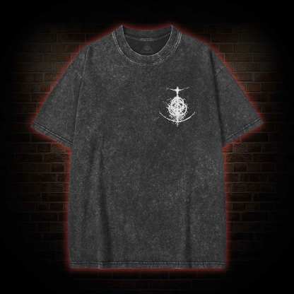 Maidenless Front Back Washed T-shirt