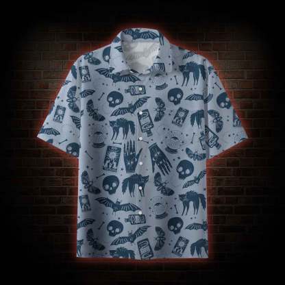 Mysterious Cats and Bats Button-up Shirt
