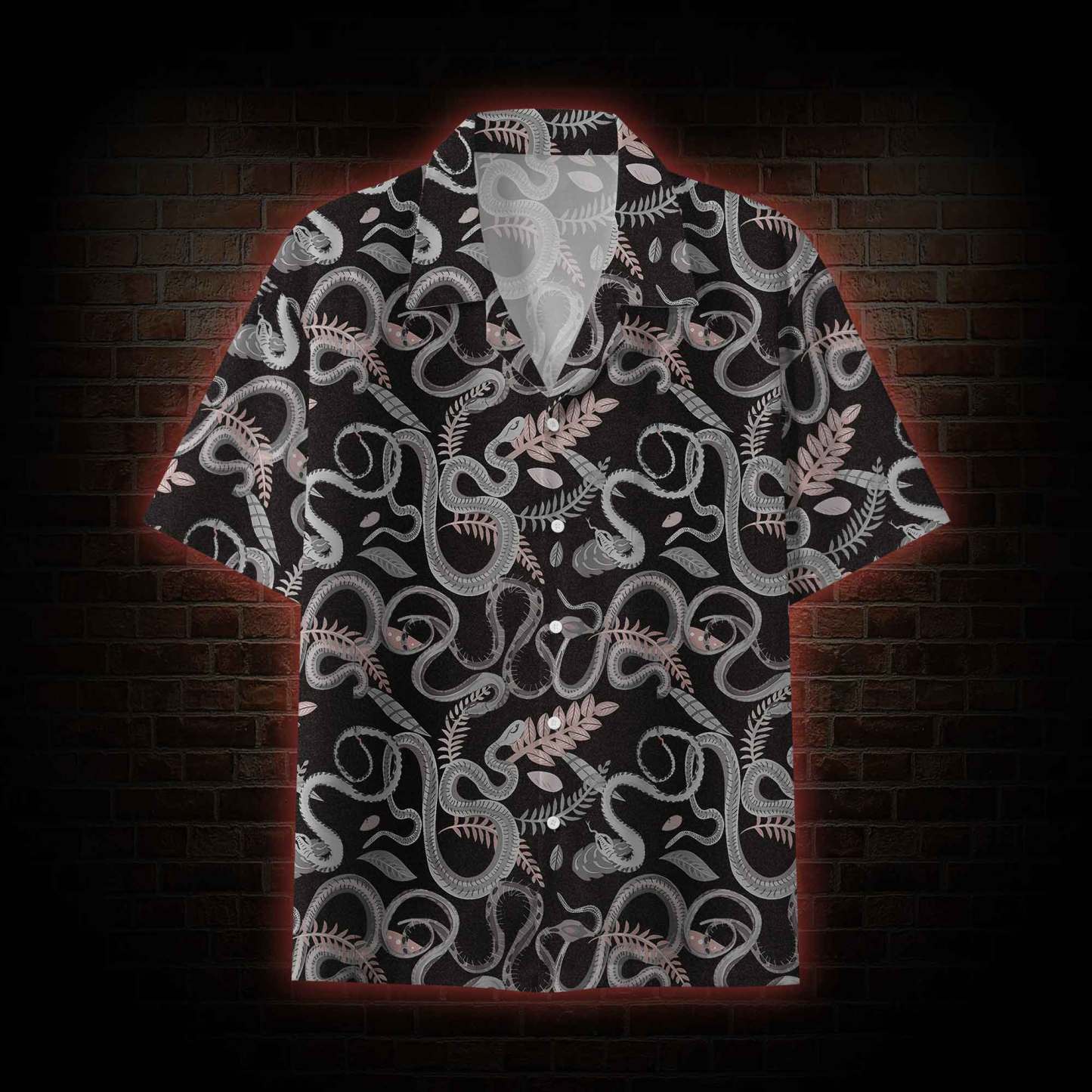 Snakes and Flowers Button-up Shirt