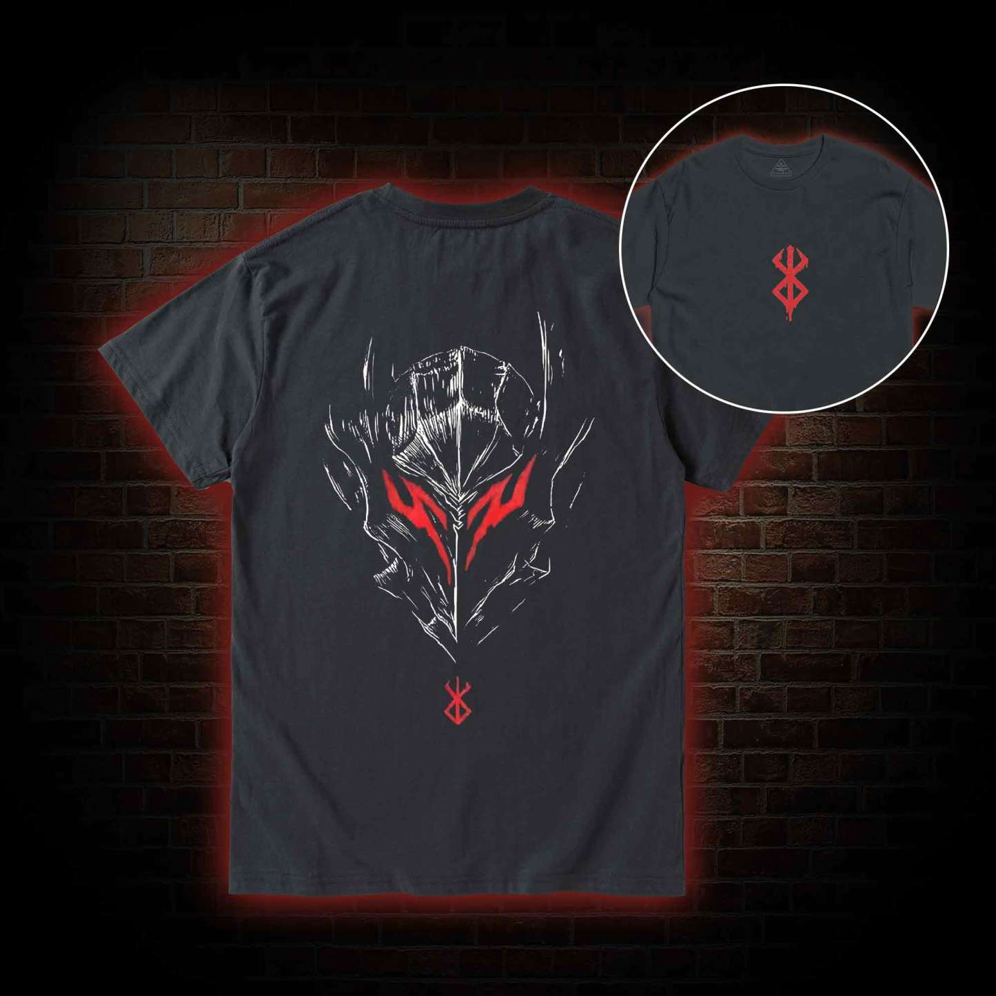 Berserker Mask Back Print T-Shirt