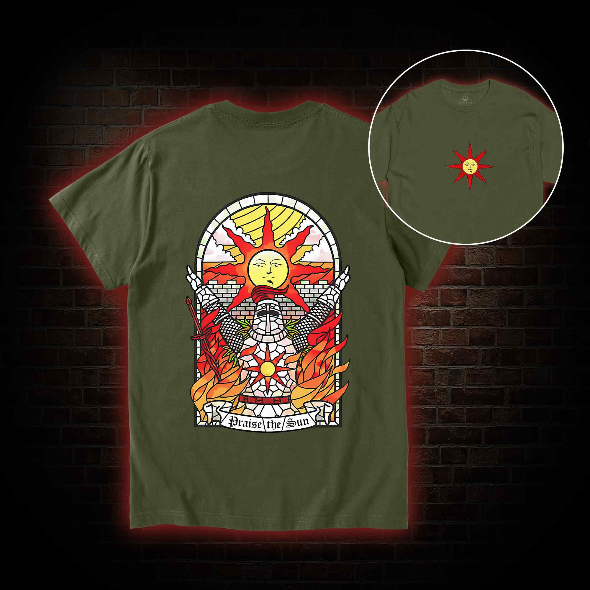 Praise the Sun Back Print T-Shirt