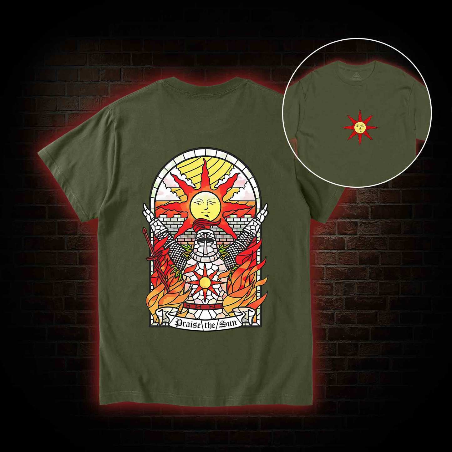 Praise the Sun Back Print T-Shirt