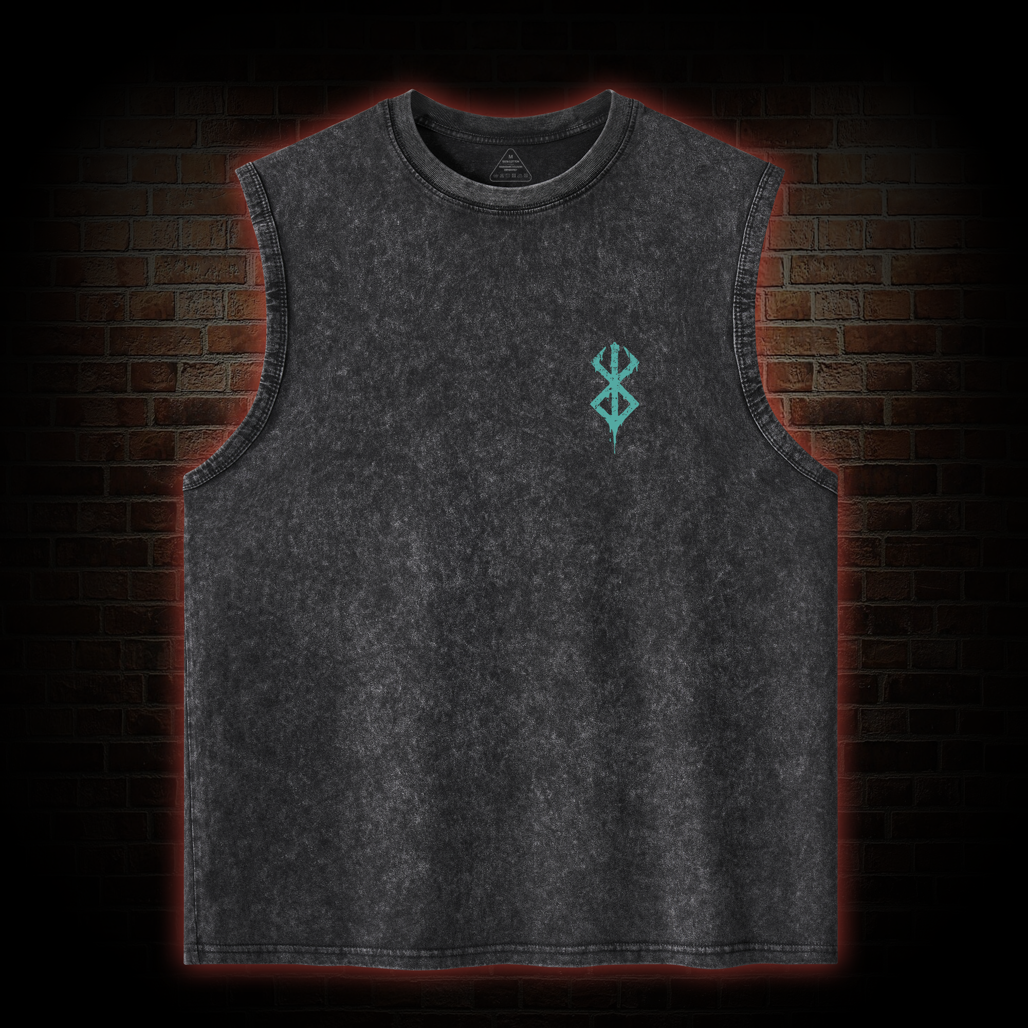 Berserk Guts Back Print Washed Tank Top