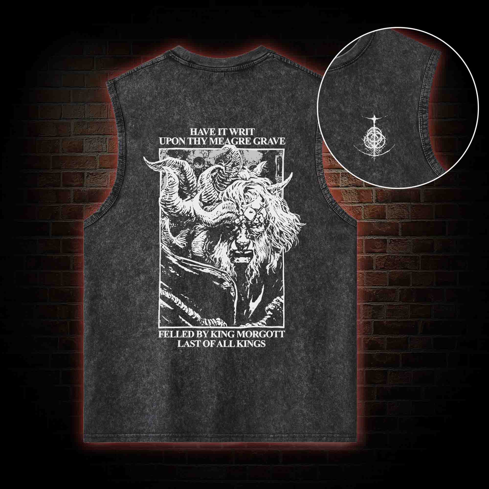 Wilful Traitors All Back Print Washed Tank Top