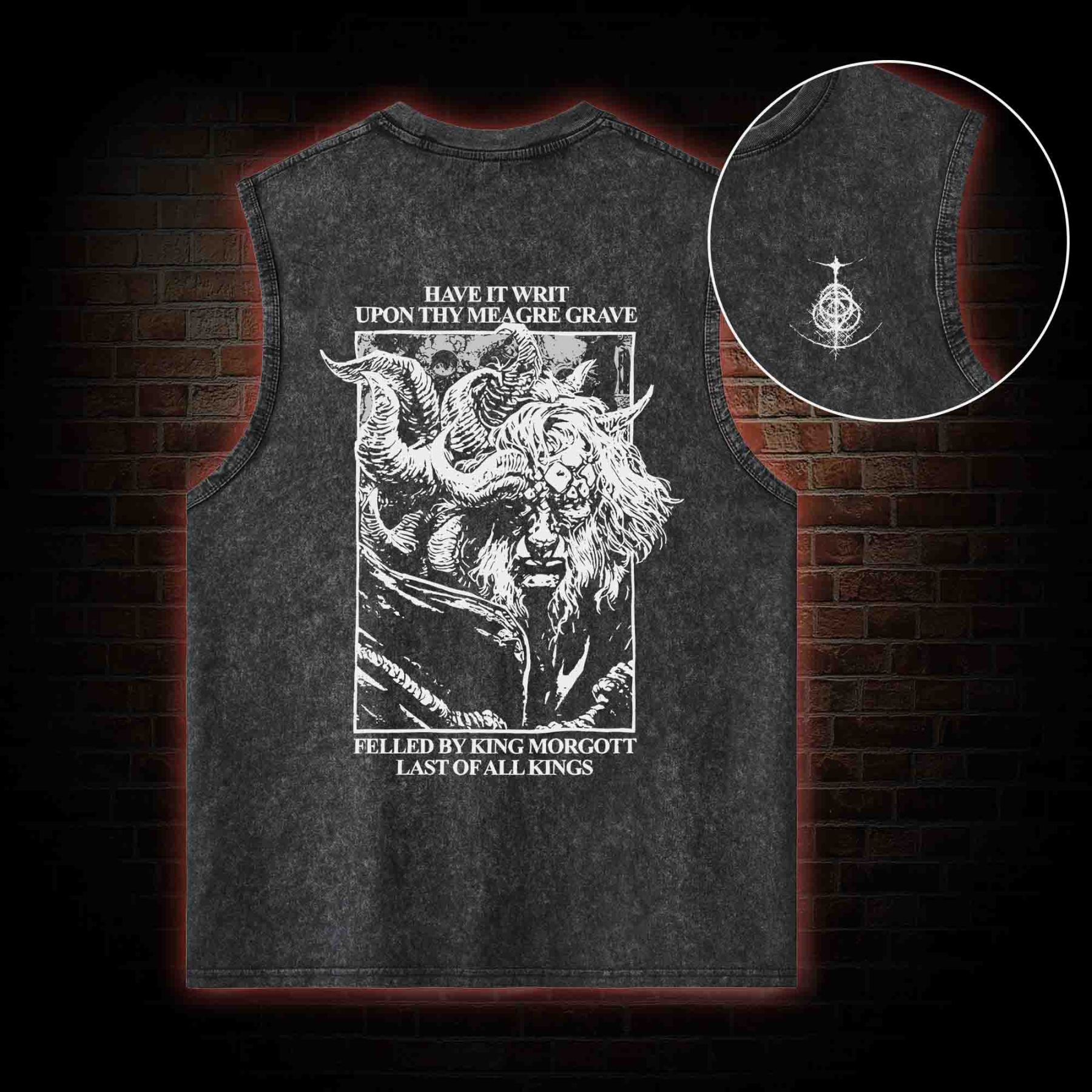 Wilful Traitors All Back Print Washed Tank Top