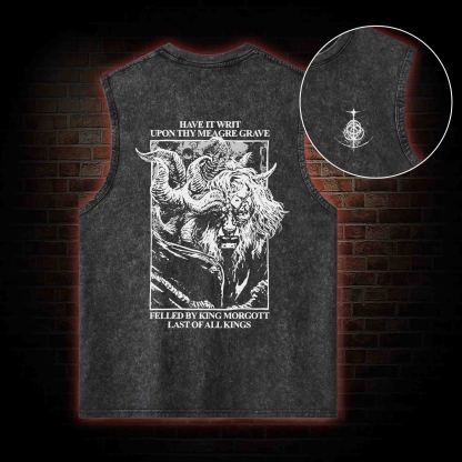 Wilful Traitors All Back Print Washed Tank Top