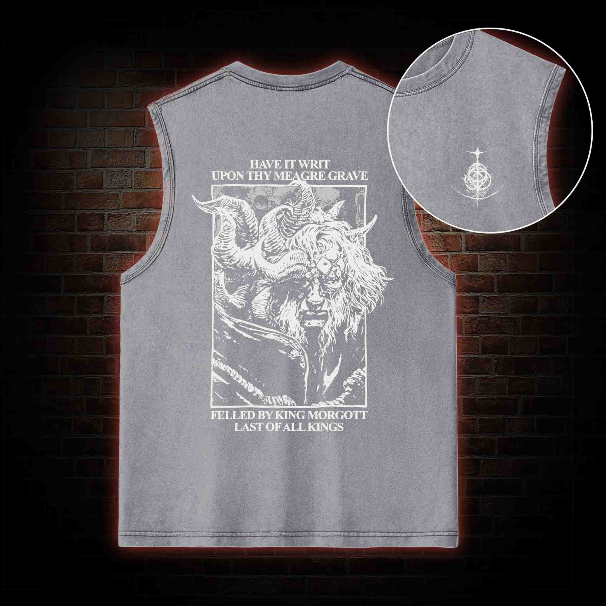 Wilful Traitors All Back Print Washed Tank Top