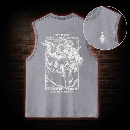 Wilful Traitors All Back Print Washed Tank Top