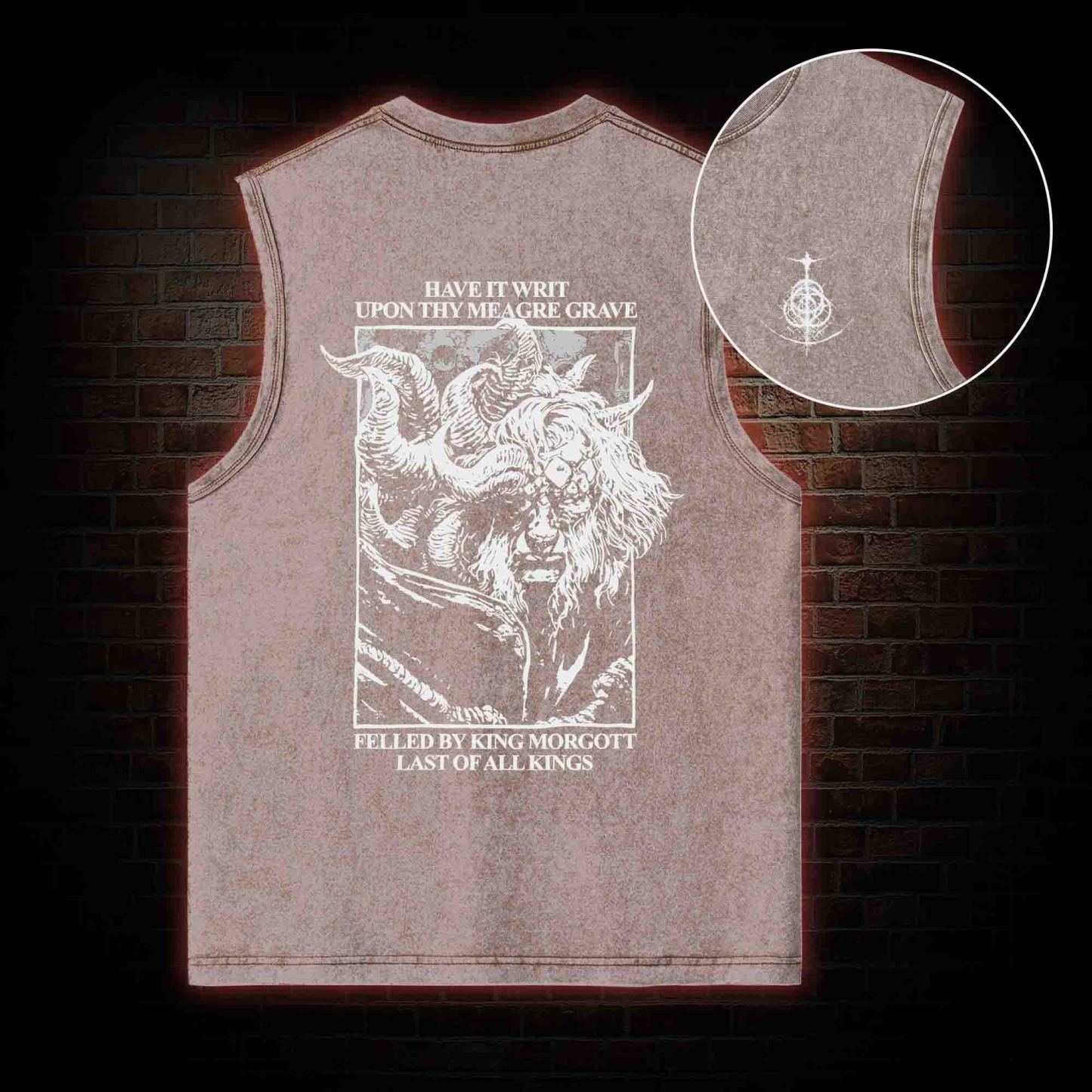 Wilful Traitors All Back Print Washed Tank Top