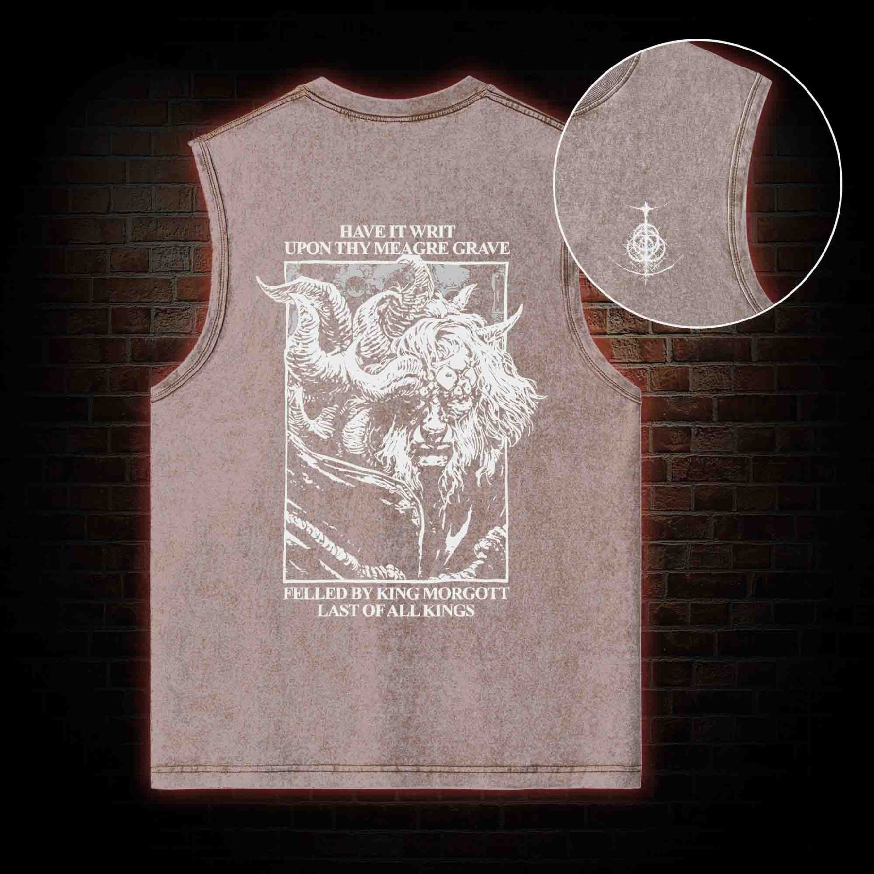 Wilful Traitors All Back Print Washed Tank Top