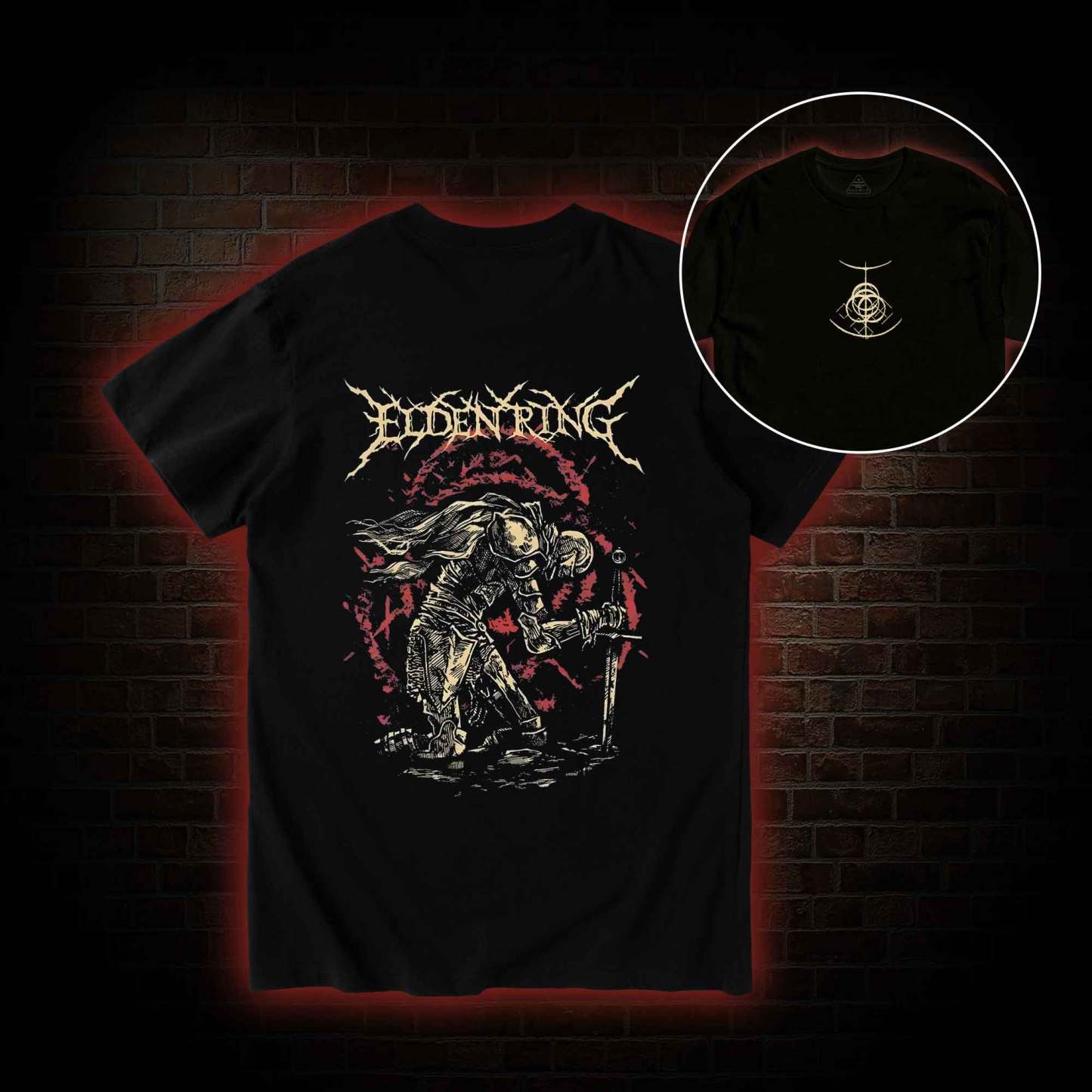 Golden Order Back Back Print T-Shirt