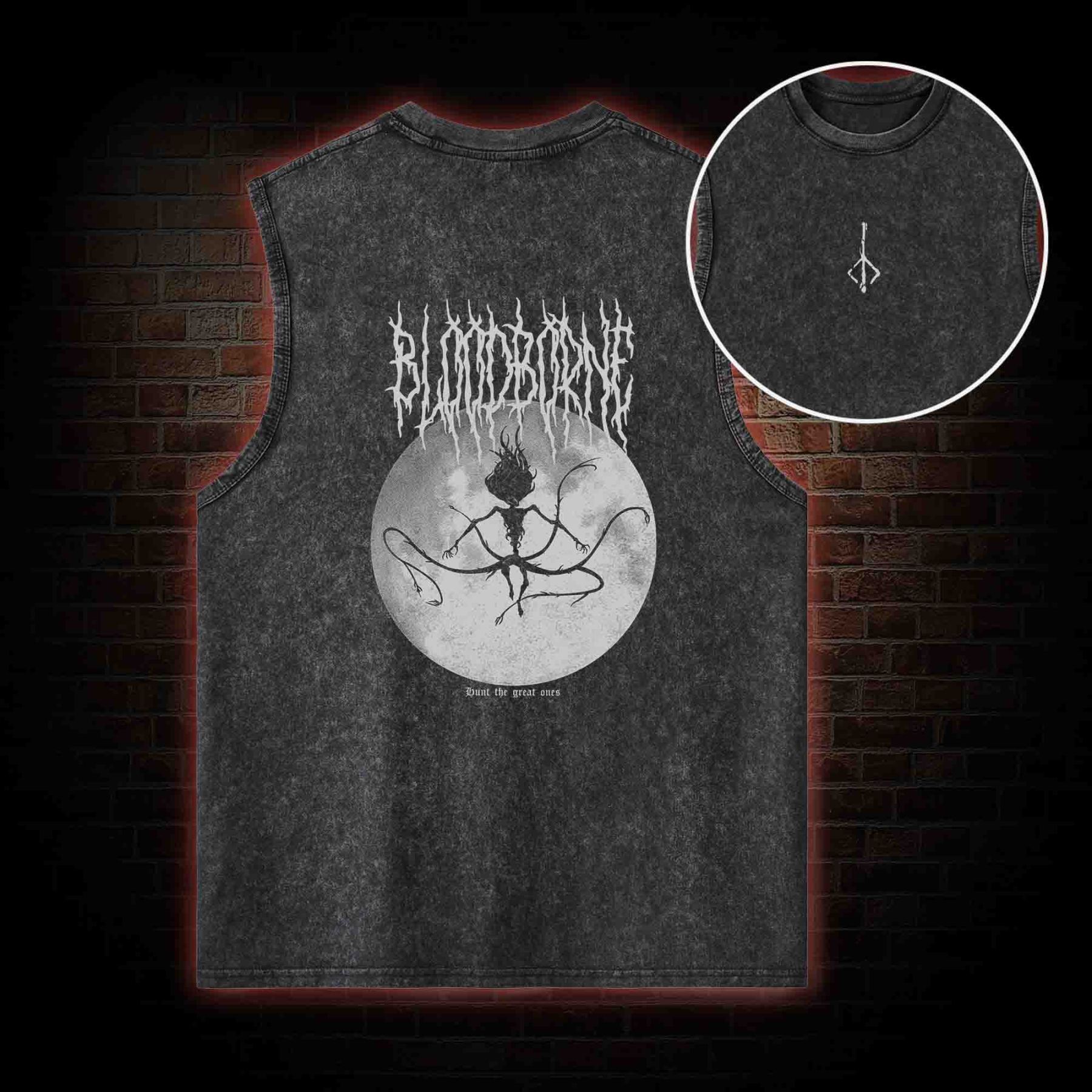 Hunt The Great Ones Back Print Washed Tank Top