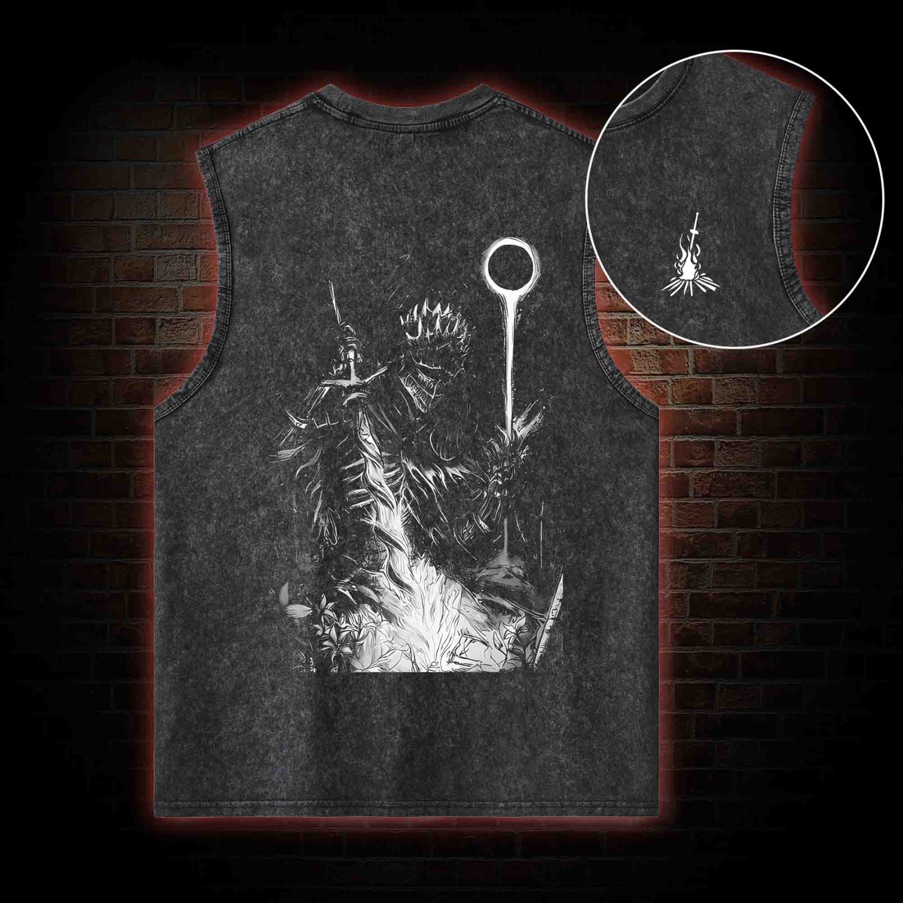 The Final One Back Print Washed Tank Top