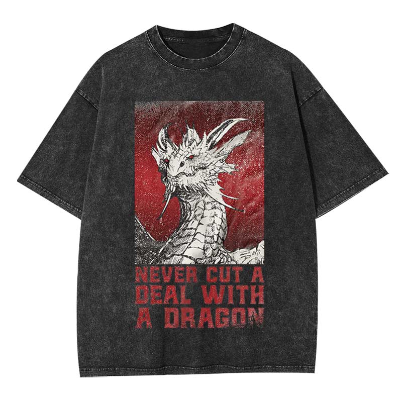 Deal With A Dragon Washed T-shirt