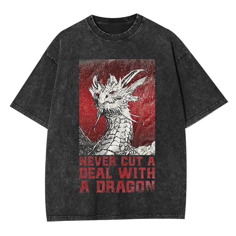 Deal With A Dragon Washed T-shirt