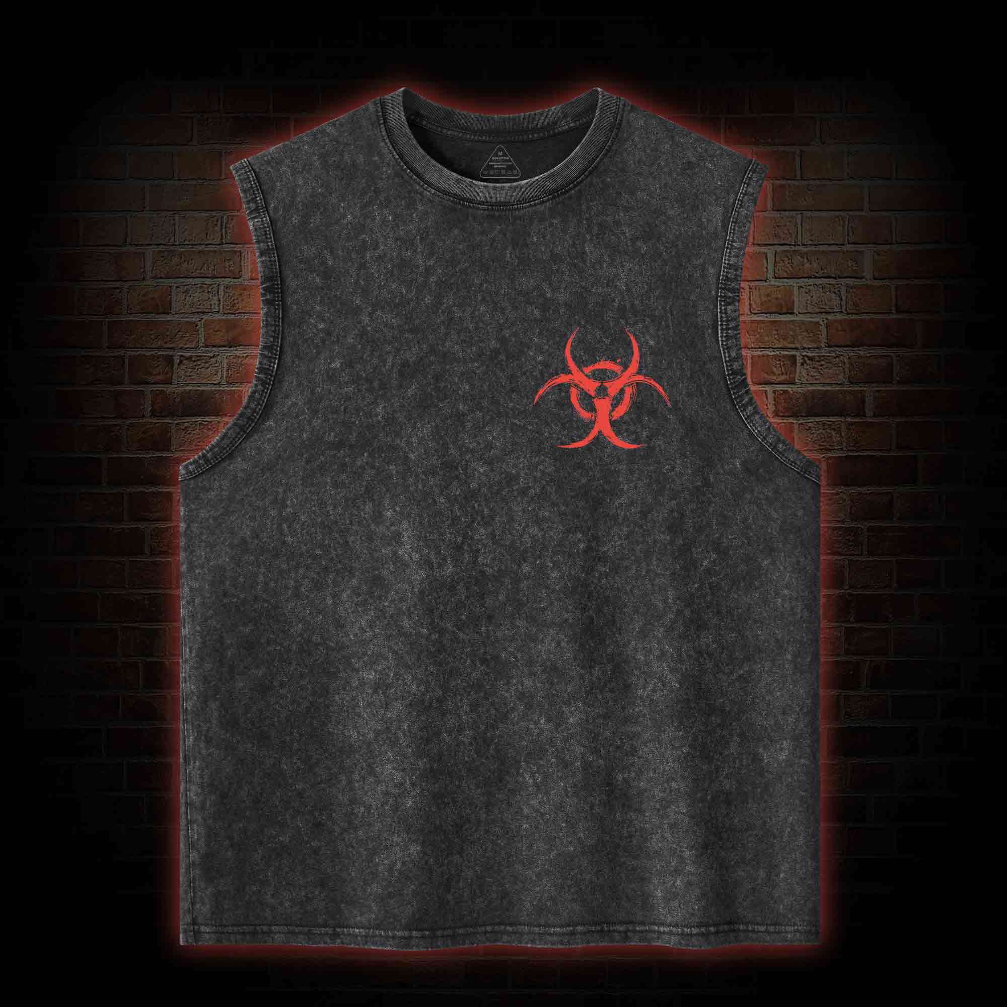 Revelations Back Print Washed Tank Top
