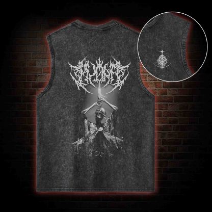 Forgive Me Back Print Washed Tank Top