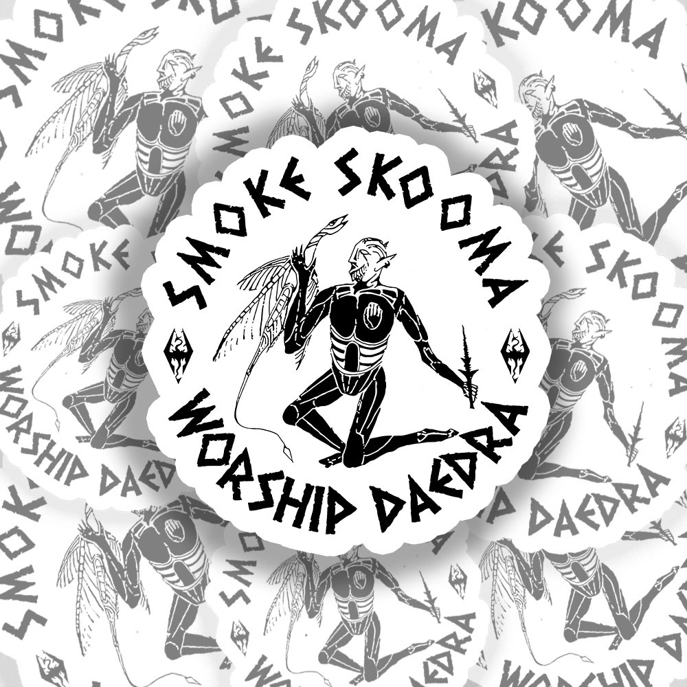 Smoke Skooma Worship Daedra Sticker