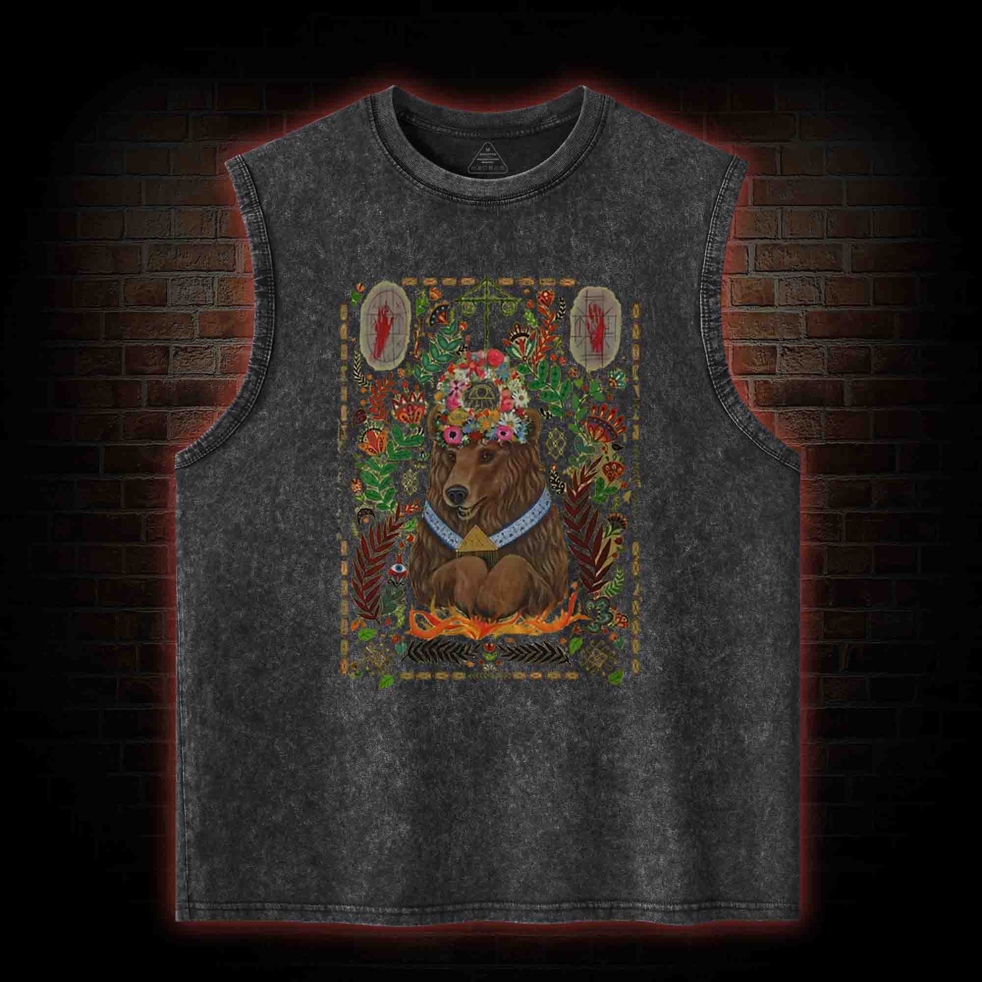 We View Life as a Circle Washed Tank Top