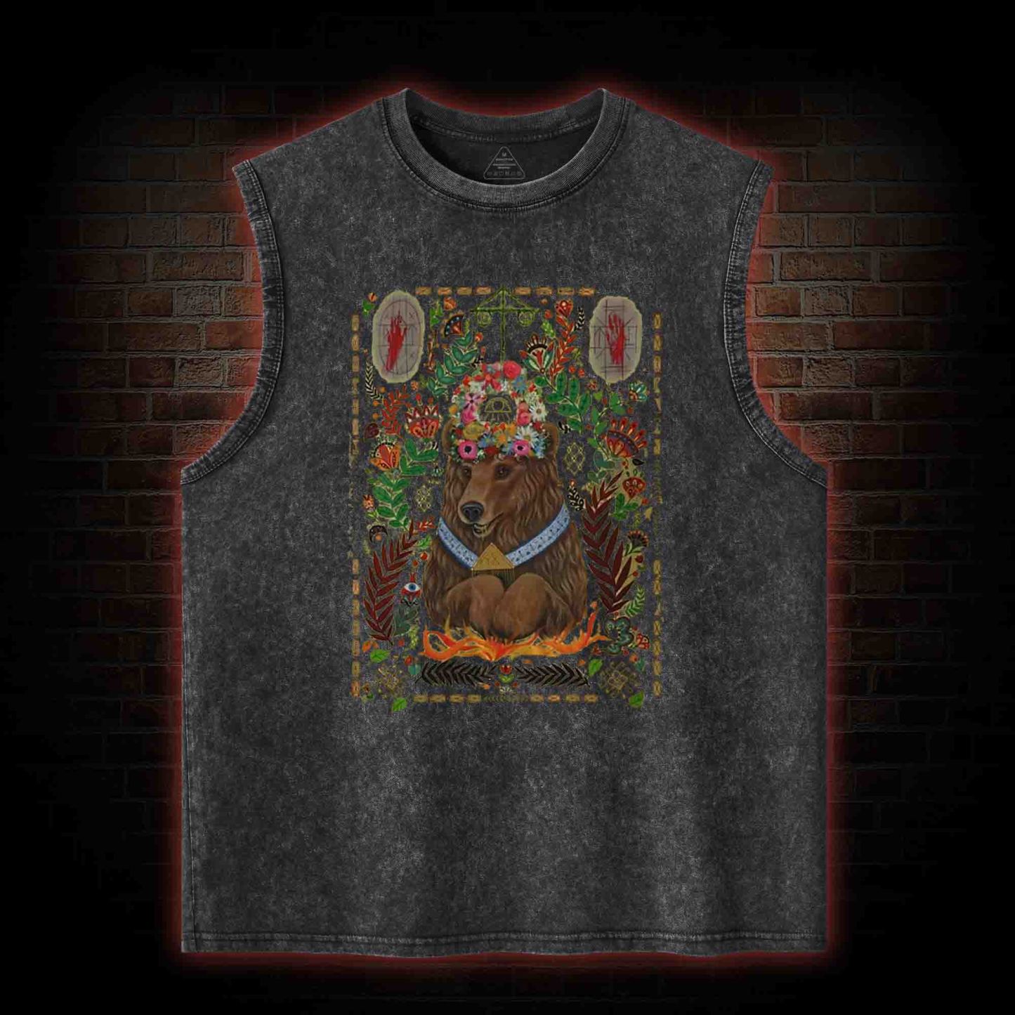 We View Life as a Circle Washed Tank Top