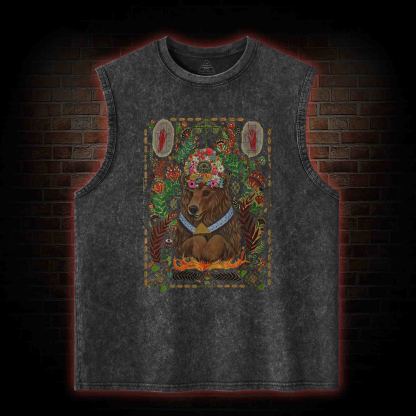 We View Life as a Circle Washed Tank Top