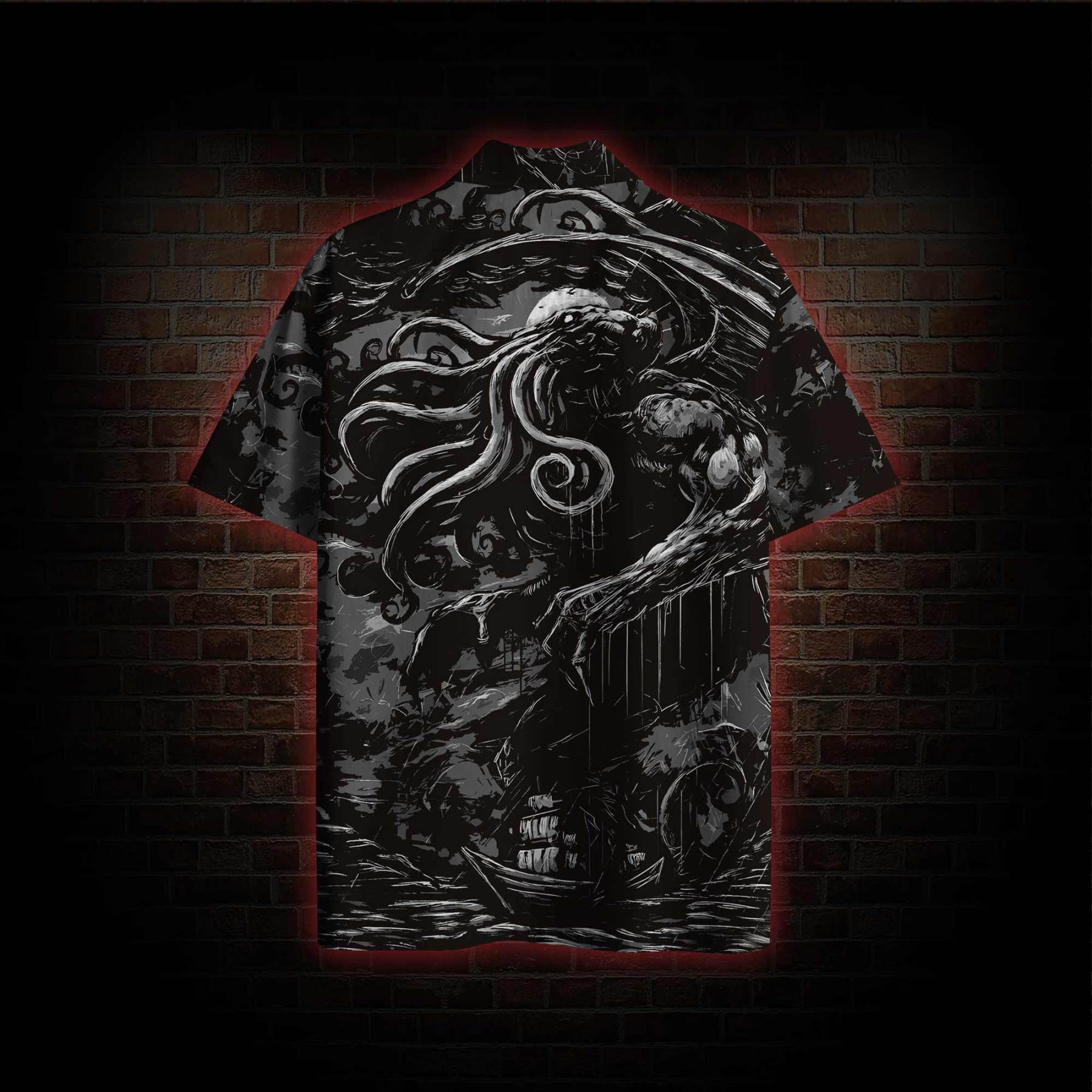 Cthulhu Mythic Octopus Monster Hawaiian Shirt