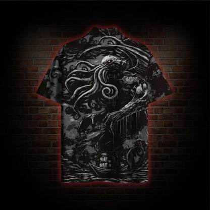 Cthulhu Mythic Octopus Monster Hawaiian Shirt