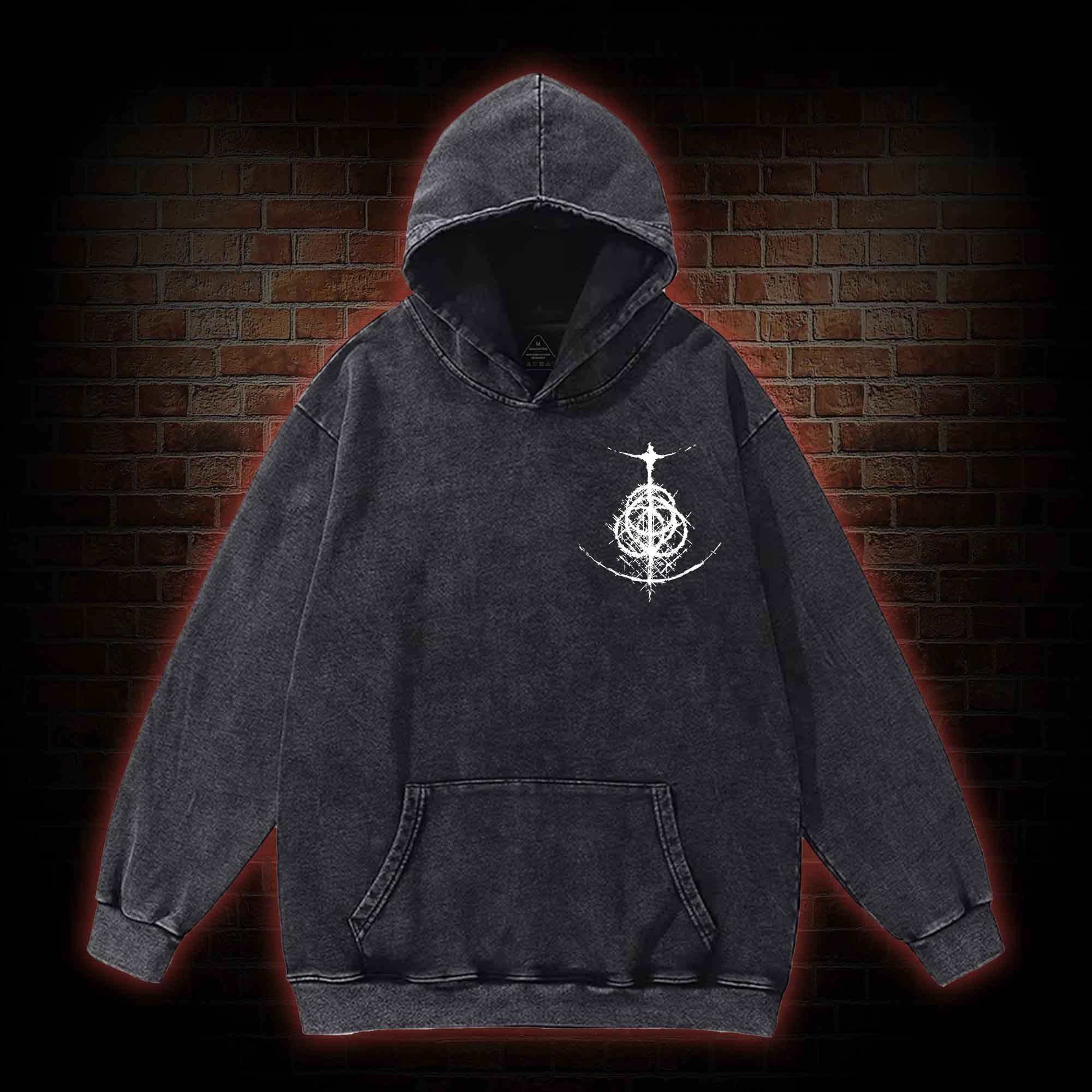 True Horror Back Print Washed Hoodie