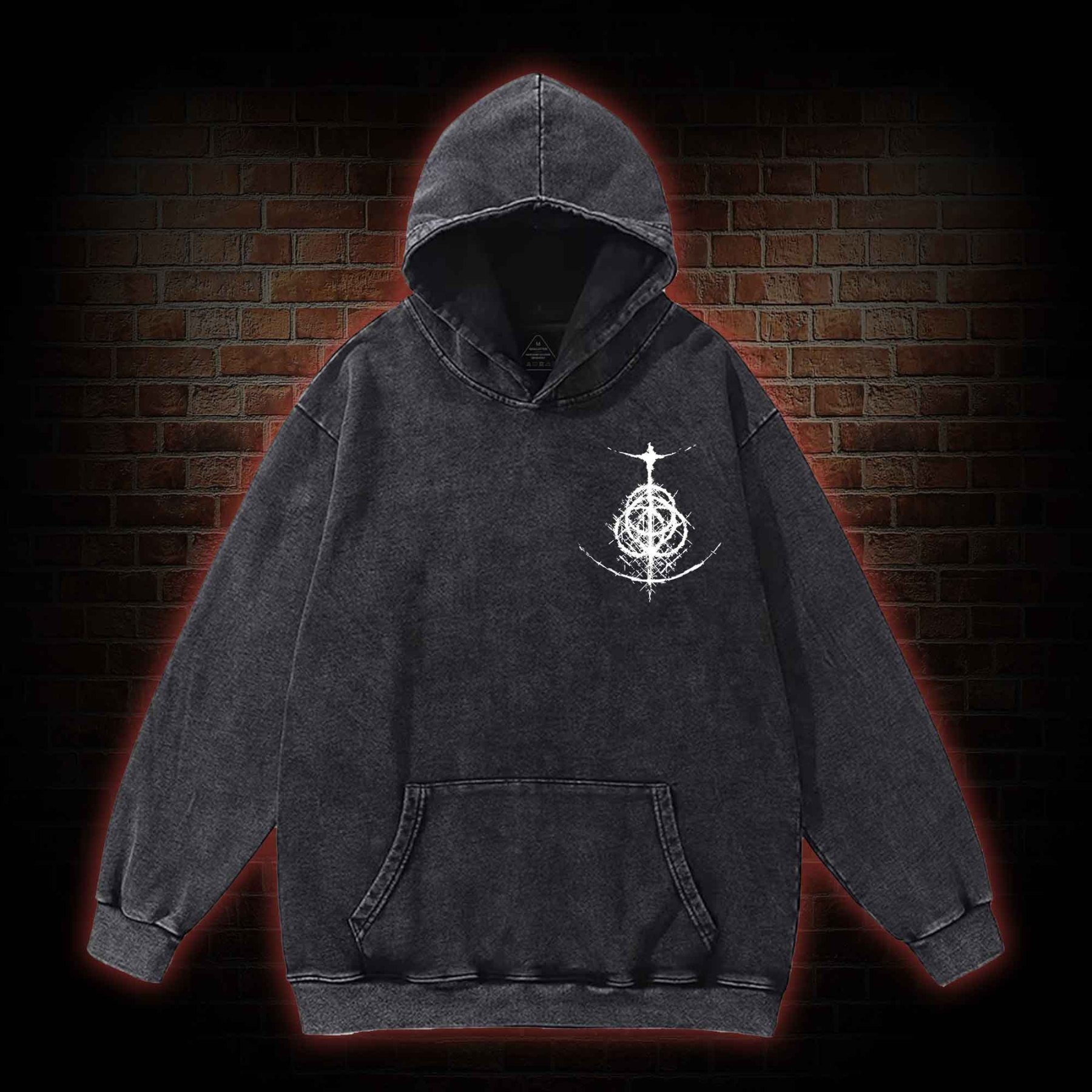 True Horror Back Print Washed Hoodie