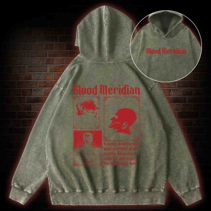 Blood Meridian Vintage Back Print Washed Hoodie