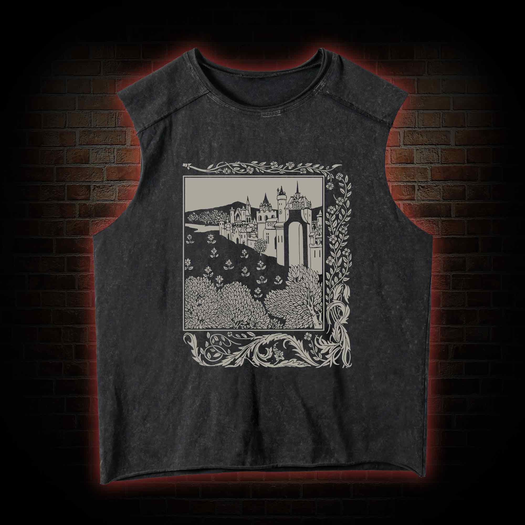 Medieval Castle Vintage Washed Tank Top