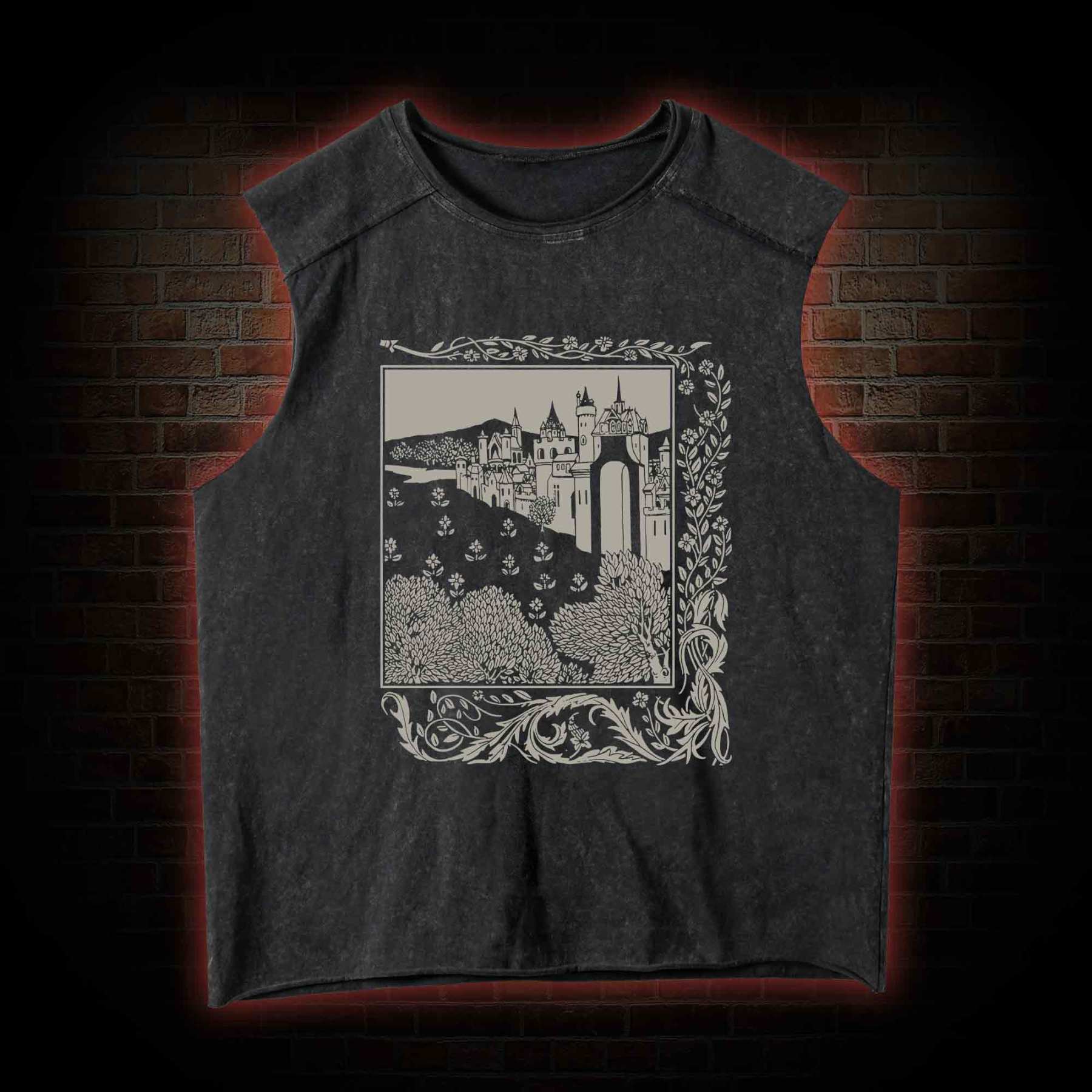 Medieval Castle Vintage Washed Tank Top