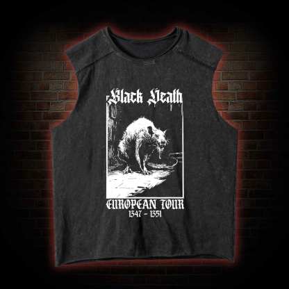 Black Death European Tour 1347-1351 Vintage Washed Tank Top