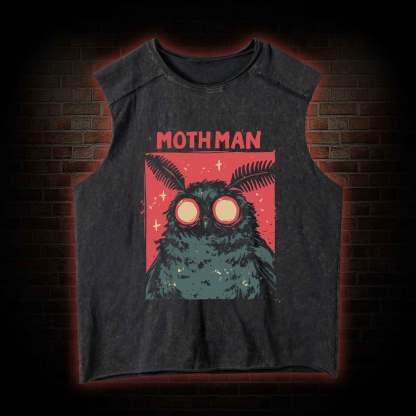 Cryptid Mothman Vintage Washed Tank Top