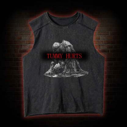 Retro Tummy Hurts Vintage Washed Tank Top