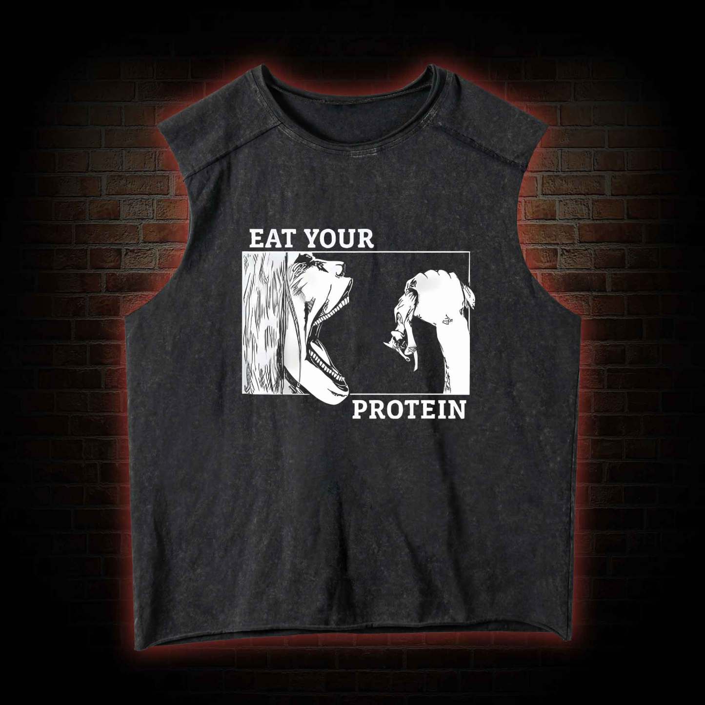 Eat Your Protein Vintage Washed Tank Top