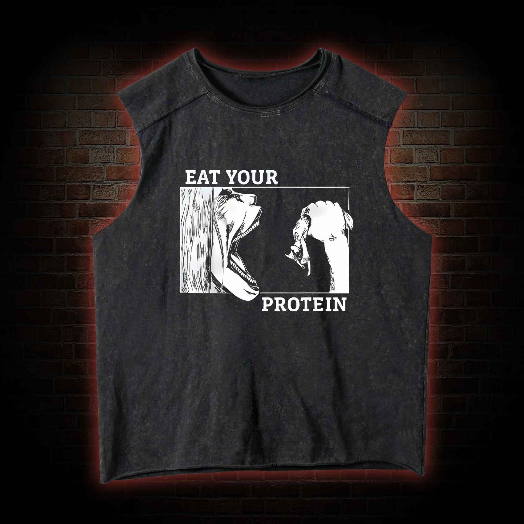 Eat Your Protein Vintage Washed Tank Top