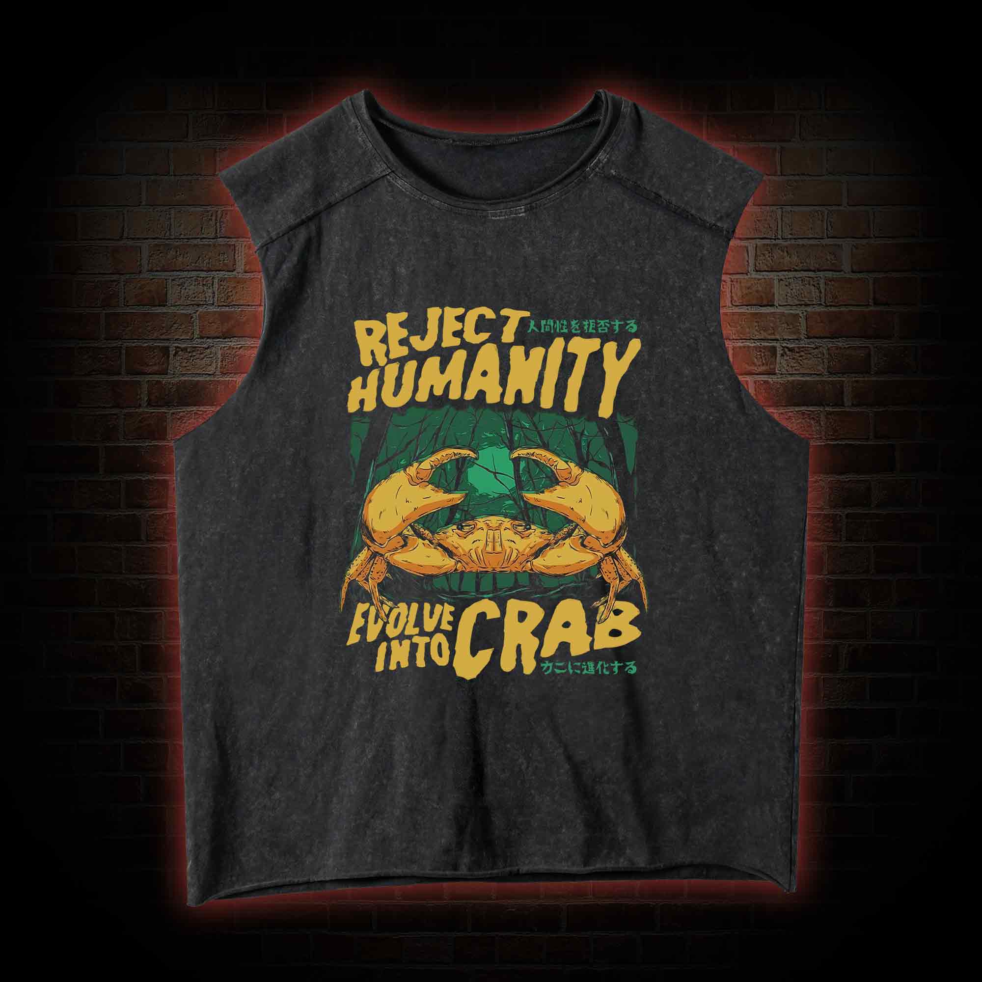 Reject Humanity Crab Washed Tank Top
