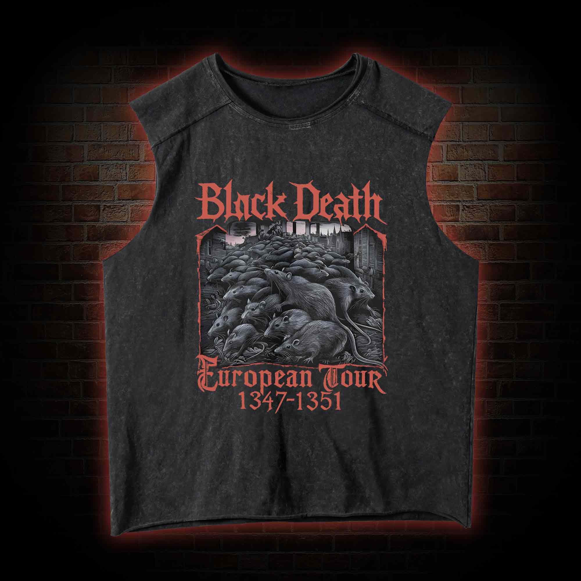 Vintage Black Death European Tour Washed Tank Top